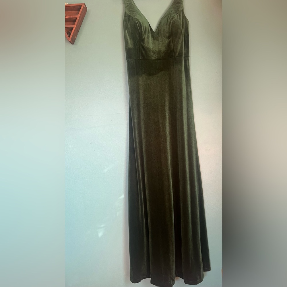 Bill Levkoff Forest Green Bridesmaids Dress